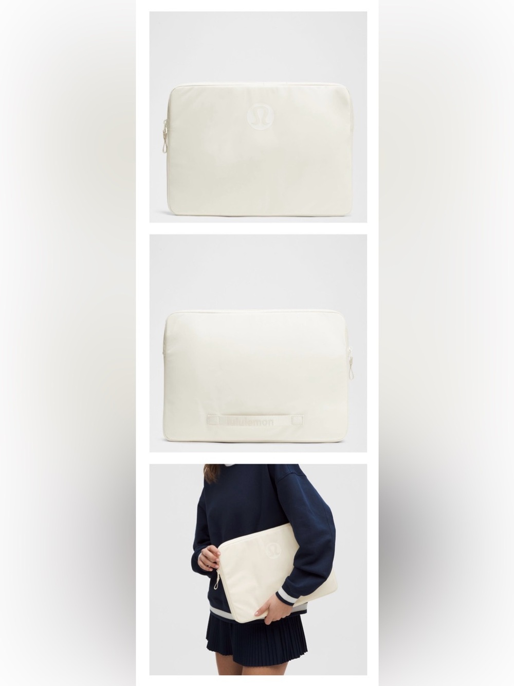 NWT Lululemon Two Toned Canvas Boxy Tote 10L - Mojave Tan/Light Ivory - BUNDLE - Picture 10 of 13